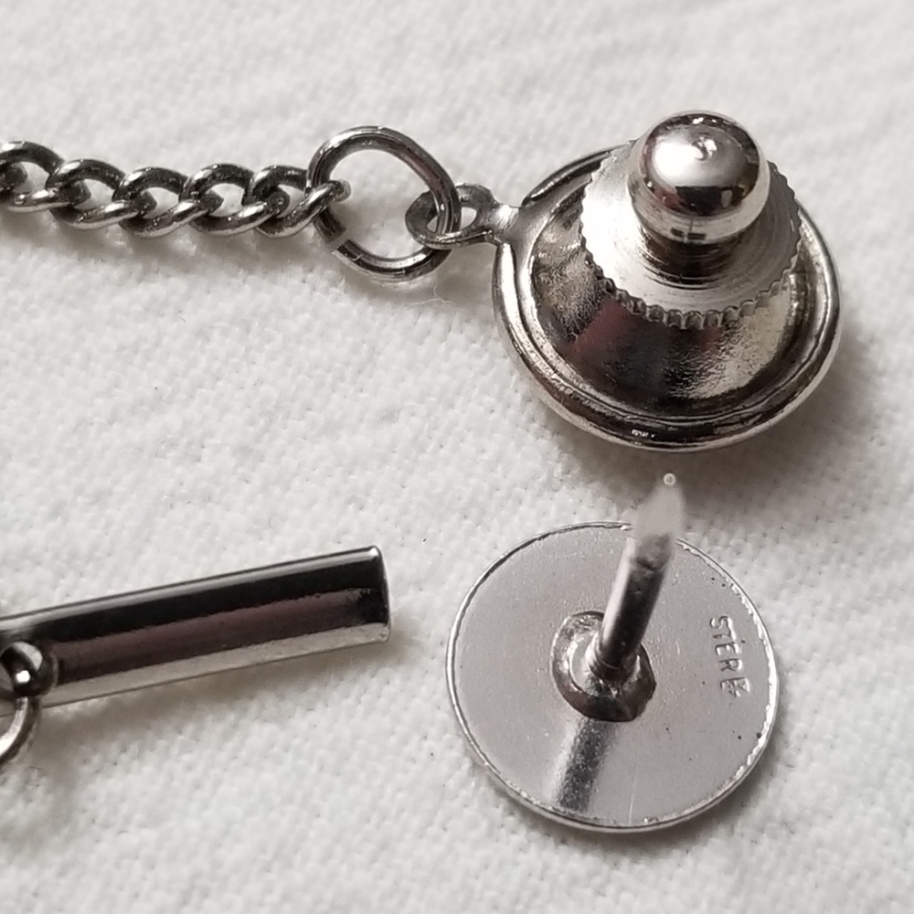 Sterling silver tie tac